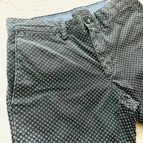 Banana Republic Navy Aiden Flat Front Cotton Chino Mens Shorts Size 29 - Picture 8 of 14